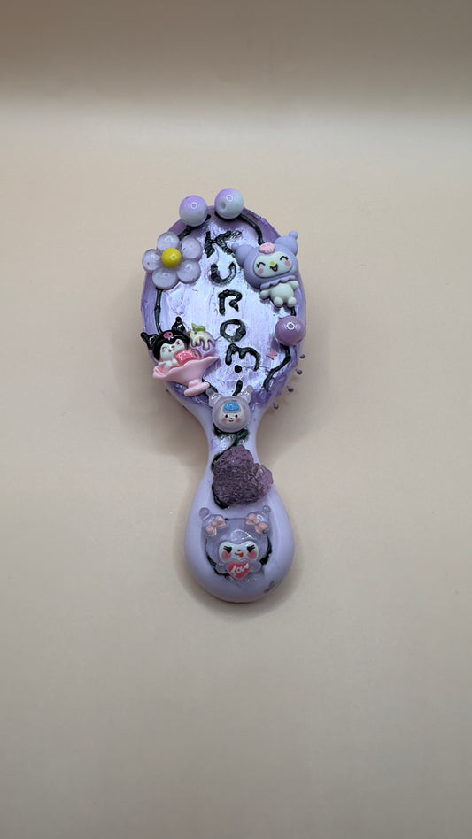 Decoden Hair Brush - Purple Kuromi