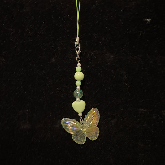 Green butterfly phonecharm