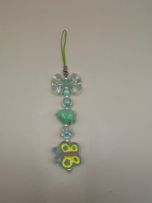 Green butterfly phonecharm