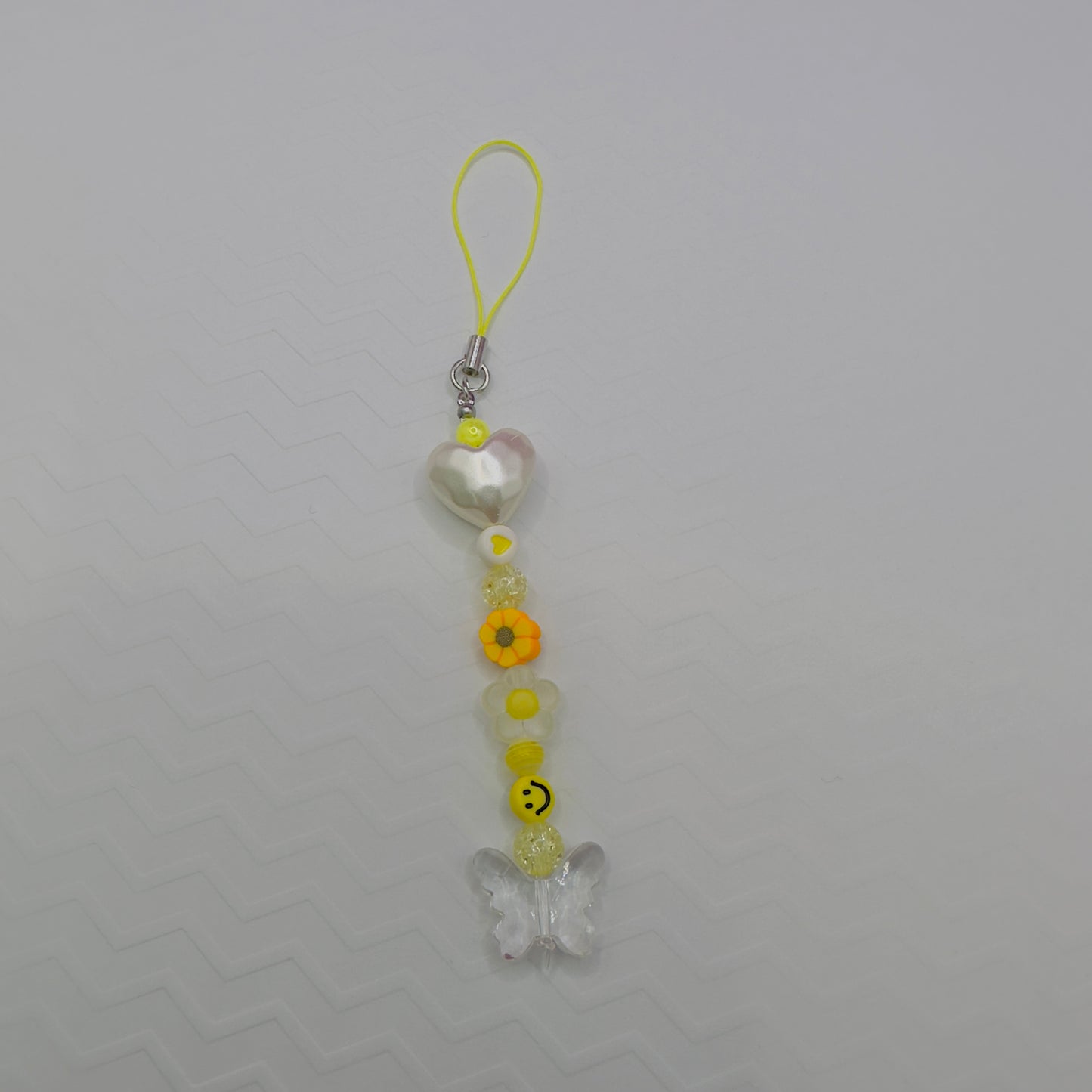 Yellow heart phonecharm