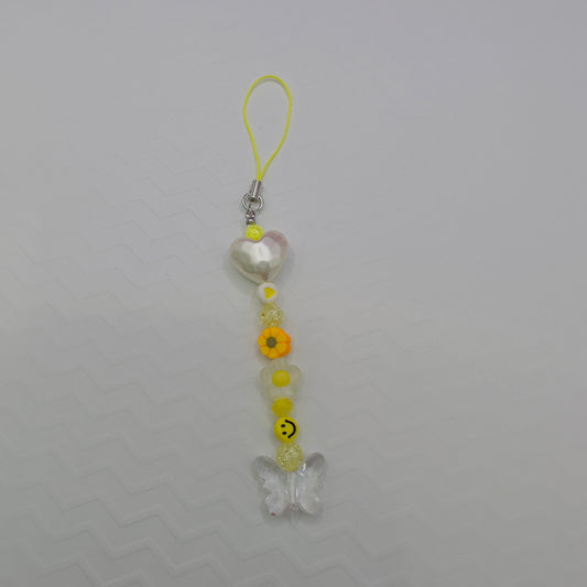 Yellow heart phonecharm