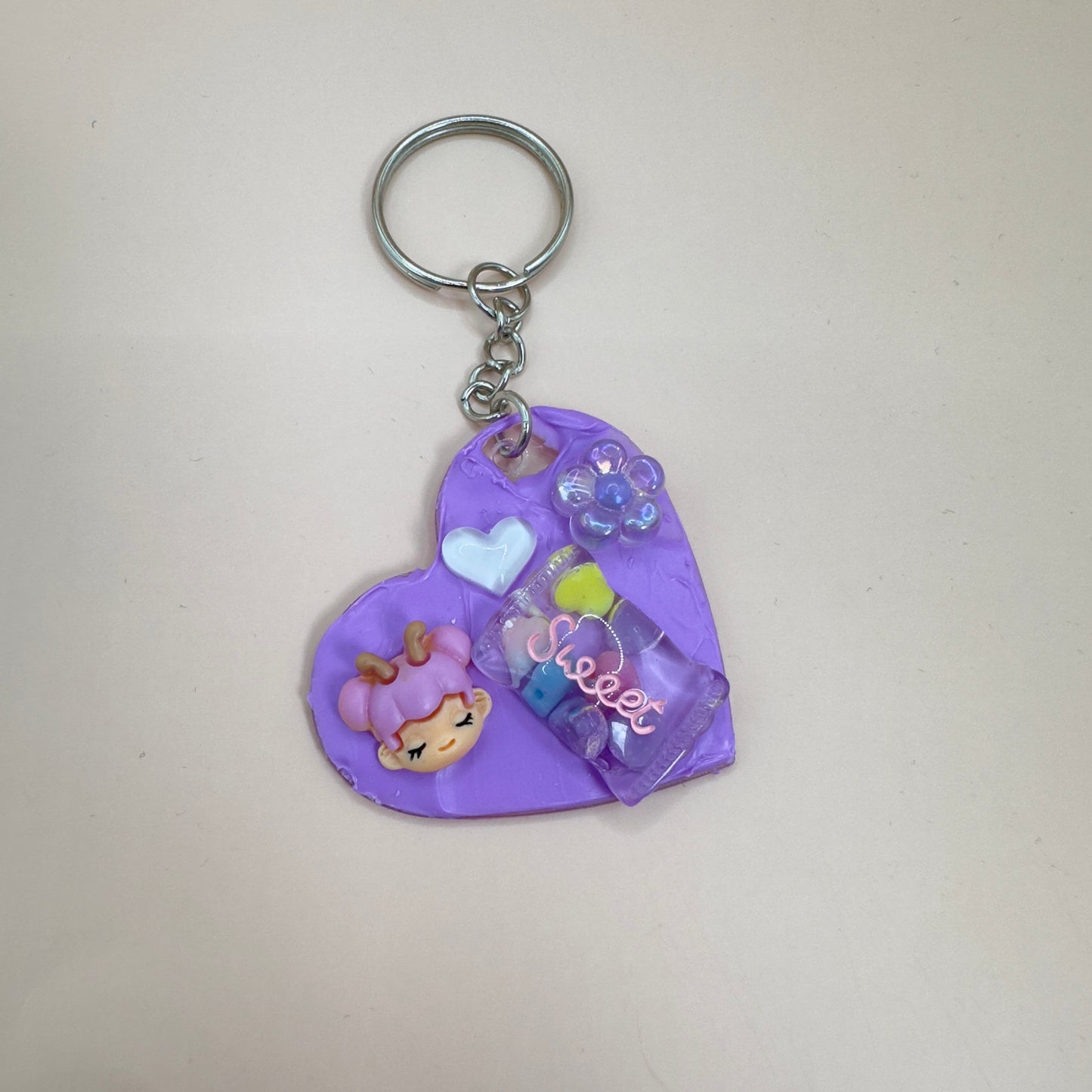 Purple Sweet decoden keychain