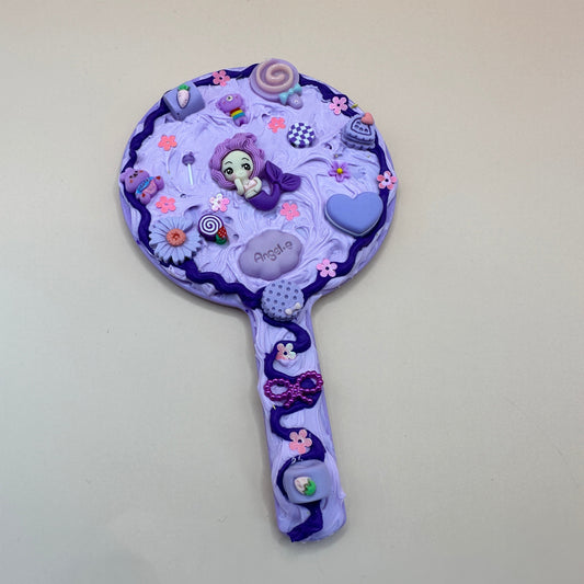 Decoden Med circle mirror - Purple Mermaid