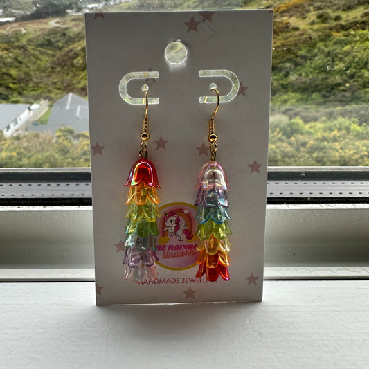 Rainbow bloom earring